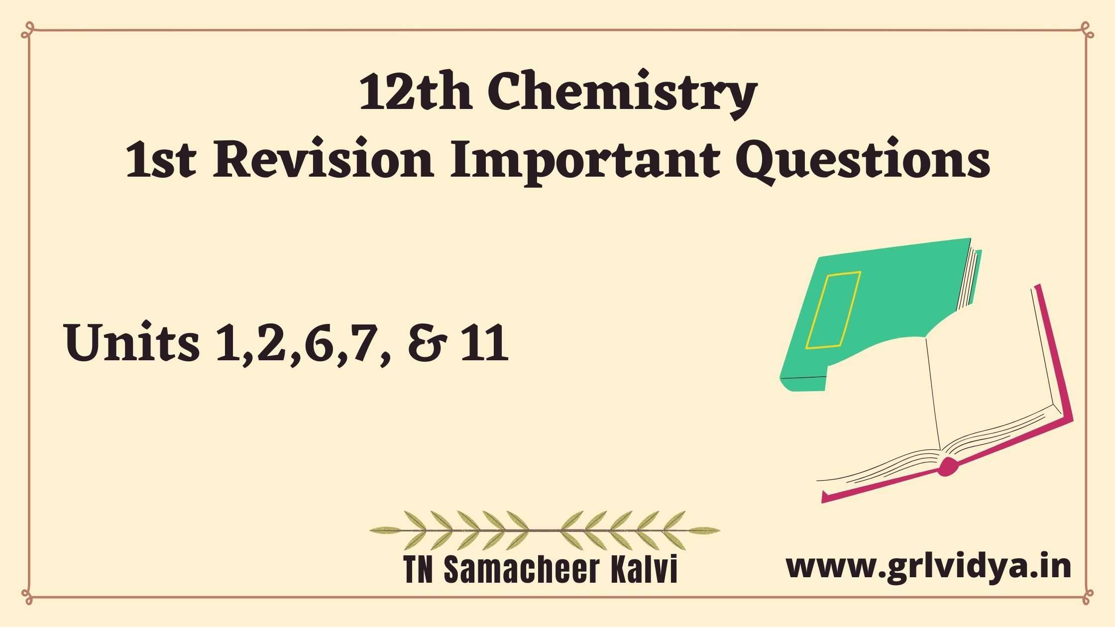 1st revision important questions - che